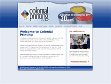 Tablet Screenshot of colonialprintinginc.com